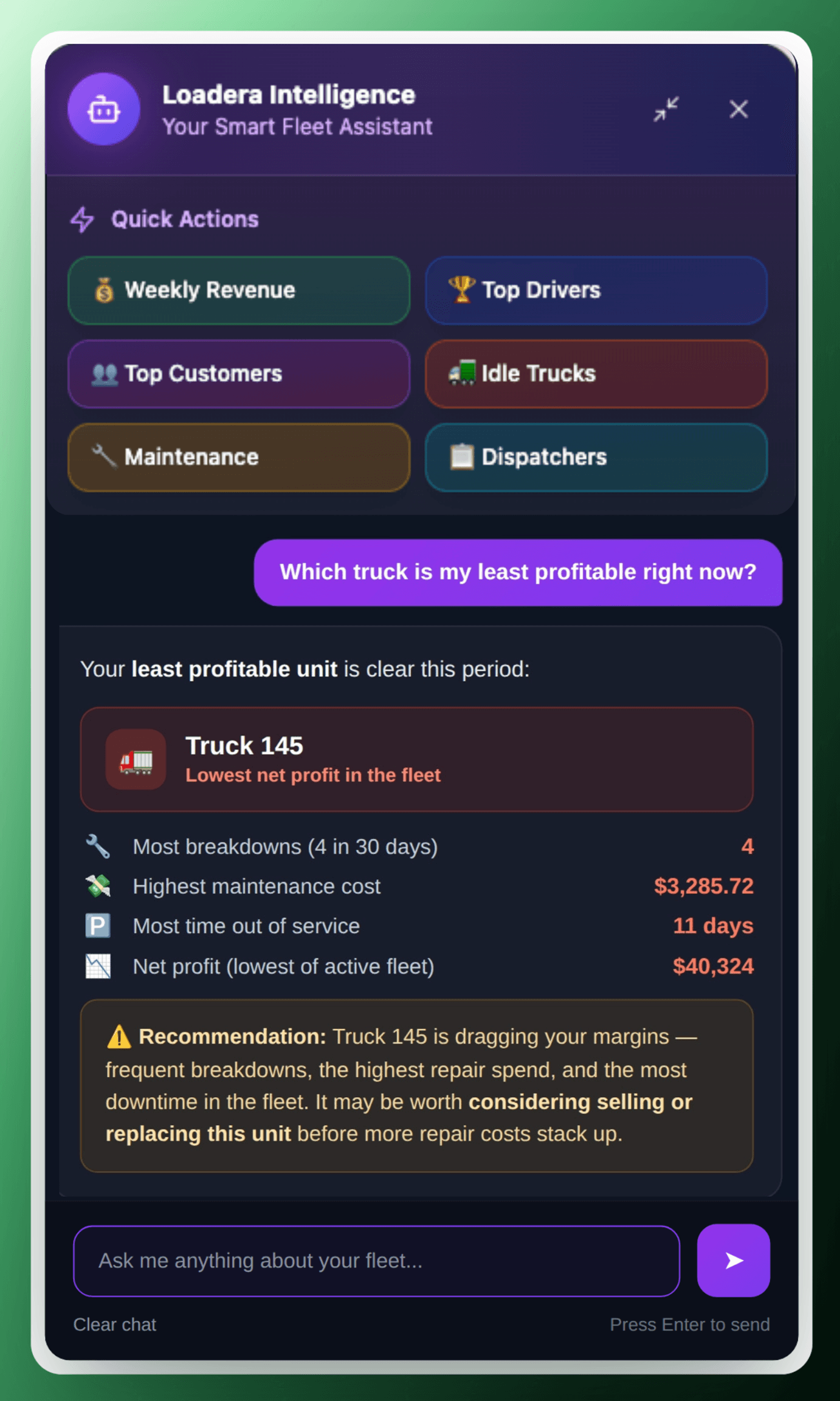 Fleet health insights